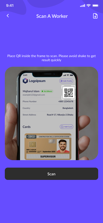 ScanSafe - Worker Management System